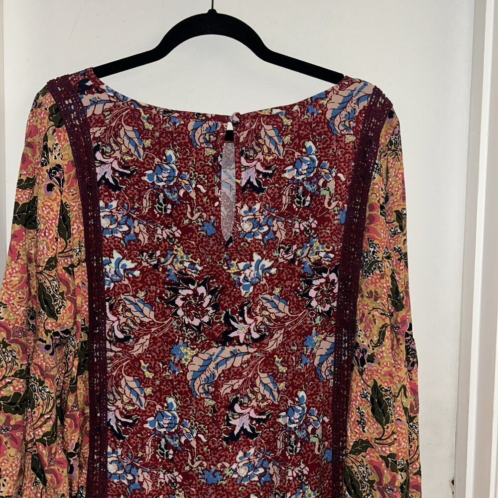 Matilda Jane Lovely Menagerie Flora Boho Cottegecore Shift Dress Size Large - Picture 6 of 10